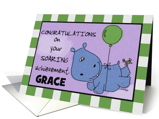 Customized Graduation Congratulations for Grace Hippo... (1432692)