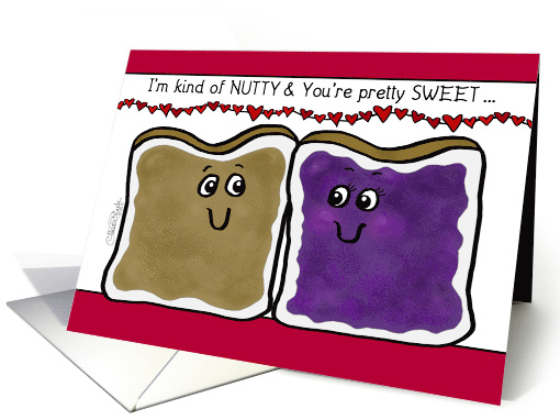 Happy Anniversary for Wife Peanut Butter and Jelly Humor card
