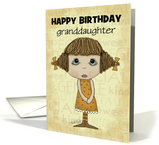 Customize Happy Birthday Granddaughter Little Girl with... (1436588)