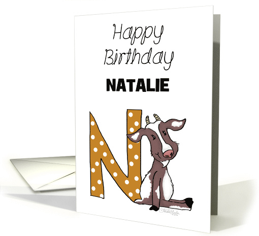 Customized Name Happy Birthday for Natalie Nanny Goat... (1439448)