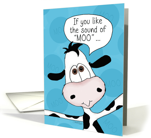 Congratulations on Your Graduation Cow with Word Bubble MOOLAH card