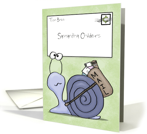 Customizable Name Belated Birthday Snail Mail Carrier and... (1461452)