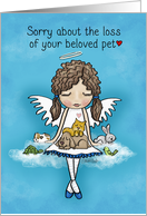 Sorry about the Loss of Your Beloved Pet Angel Surrounded by Animals card
