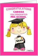 Little Blond Graduate Personalized Name and Grade Congrats You Passed card