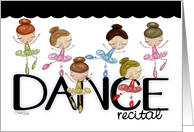 Dance Recital Invitation Announcement Ballerina Poses card