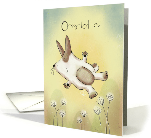 Customized Name Birthday for Charlotte Bunny Hopping... (1521016)