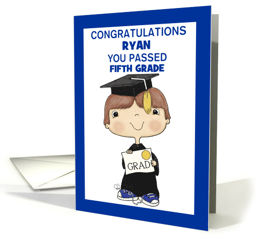 Little Graduate Boy Personalized Name and Grade Congrats... (1524326)