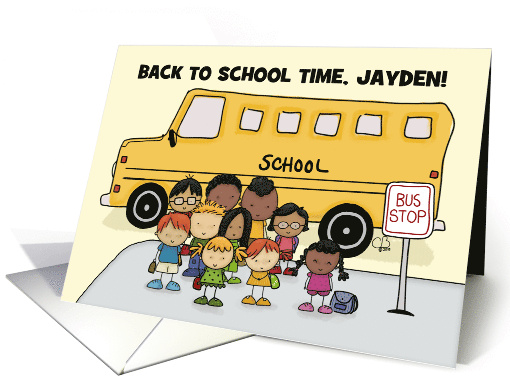 Customizable Name Back to School for Jayden School Bus... (1527184)
