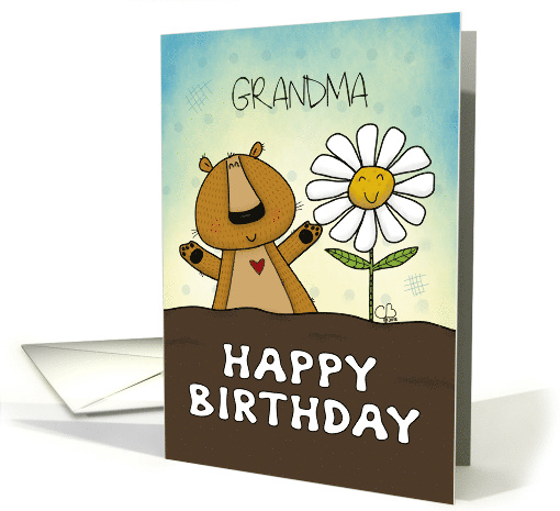 Customizable Happy Birthday for Grandma Bear and Daisy Be... (1529996)