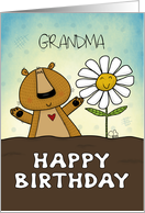 Customizable Happy Birthday for Grandma Bear and Daisy Be Like You card