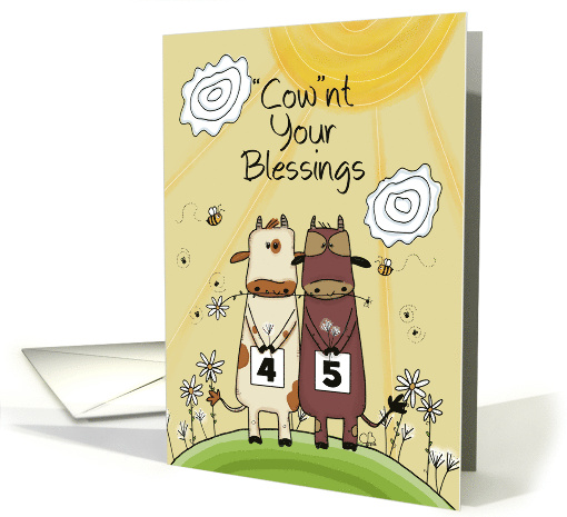 Customizable Age 45th Birthday Cows and Signs Cownt Your... (1530004)