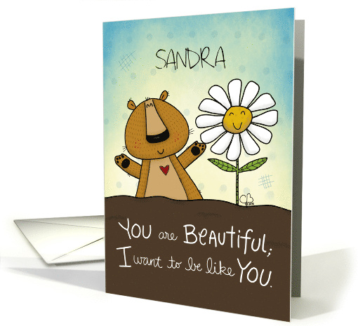 Customized Thank You for Your Prayers Sandra Bear Daisy... (1530068)