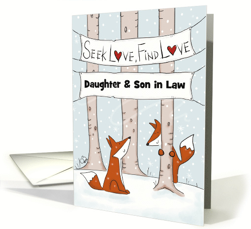 Customizable Happy Anniversary Daughter Son in Law Fox... (1533328)