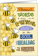 Get Well Bone Marrow Transplant with Bees Honeycomb Scripture Proverbs card