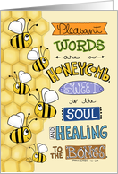 Get Well Broken Bone with Bees Honeycomb Scripture from Proverbs card