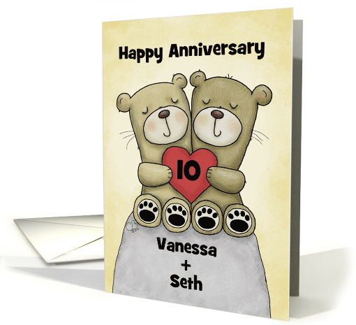 Customizable Happy Anniversary Seth Vanessa Bear Couple... (1544130)