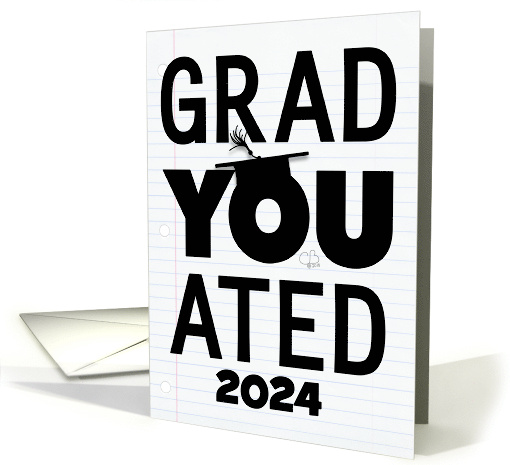 Customizable Year Happy Graduation 2024 GradYouAted Graduated card