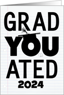 Customizable Year Happy Graduation 2024 GradYouAted Graduated card