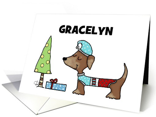 Customizable Merry Christmas Dachshund Gracelyn I Long... (1544750)