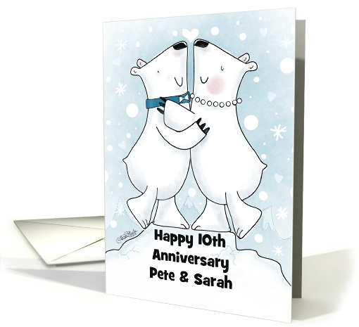 Customizable Happy 10th Anniversary for Pete Sarah Polar... (1546900)