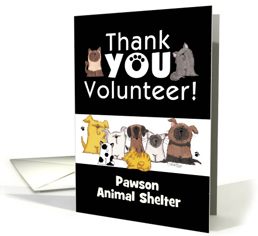 Customizable Thank You to Volunteer at Animal Shelter... (1547032)