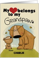 Customizable Grandparents Day Grandpa from Charlie Bear Kiss card