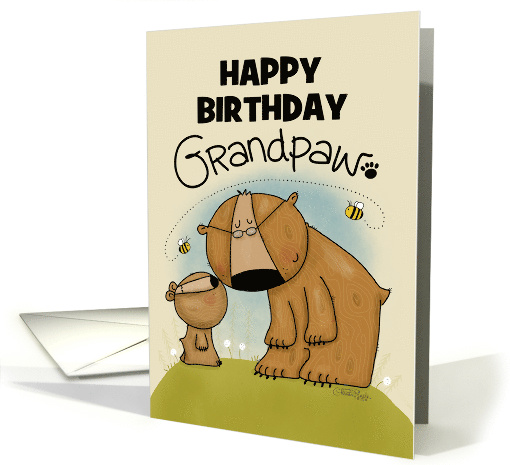 Customizable Happy Birthday for Grandpa Bear Kiss card (1547056)