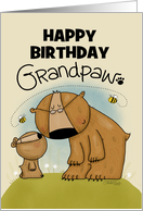 Customizable Happy Birthday for Grandpa Bear Kiss card