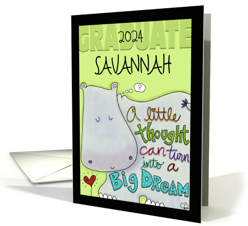 Customizable Year Congratulations 2024 Graduation Hippo... (1560700)