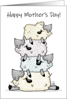 Happy Mother’s Day Sheep Pile Up Love Ewe card