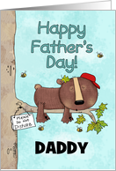 Customizable Happy Father’s Day Daddy Sleeping Bear Do Not Disturb card