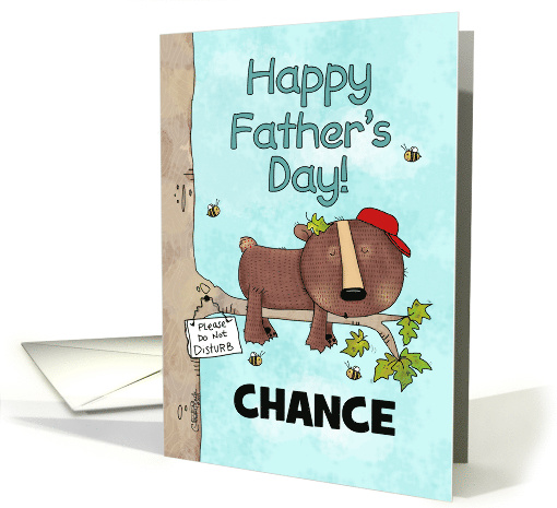 Customizable Happy Father's Day Chance Sleeping Bear Do... (1564486)