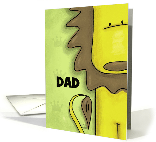 Customizable Happy Father's Day Dad King of the Jungle Lion card