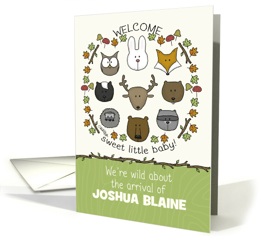 Customizable Name Welcome Baby Congratulations Forest... (1569046)