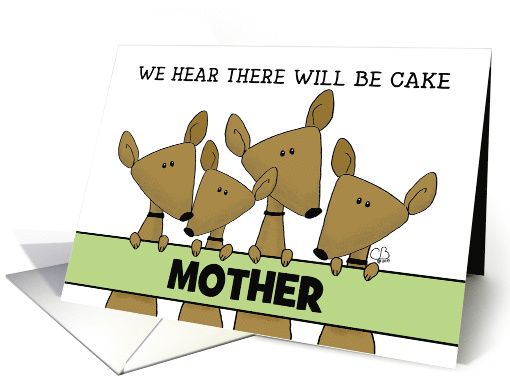 Customizable Happy Birthday Mother Four Chihuahuas Holding Sign card