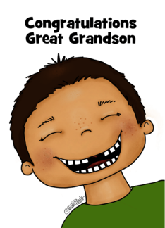 Customizable Great Grandson Congratulations Lost Two Front Teeth