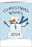 Customizable Year Christmas 2024 Ice Cube Man card