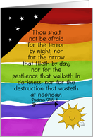 Covid 19 Virus Encouragement Covid 19 Virus Rainbow Psalms 91:5-6 card