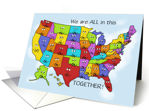 Encouragement During Covid 19 Virus United States Shows Love card