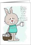 Customizable Easter During Covid 19 Easter Bunny with Toilet Paper card