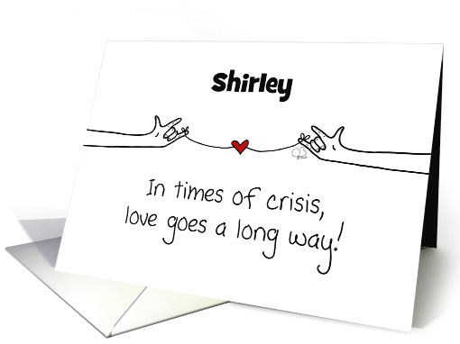 Customizable Encouragement During Covid 19 Pandemic Love Sign card