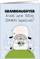 Customizable Easter for Granddaughter You are so Darn Special Lamb card