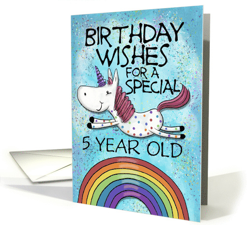 Customizable Birthday Wishes for 5 Year Old Unicorn... (1611808)