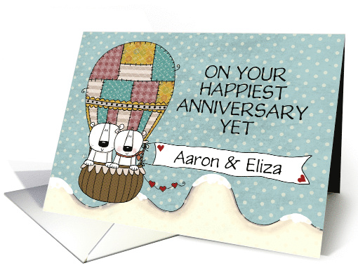 Happy Anniversary Aaron and Eliza Polar Bears Hot Air... (1619456)