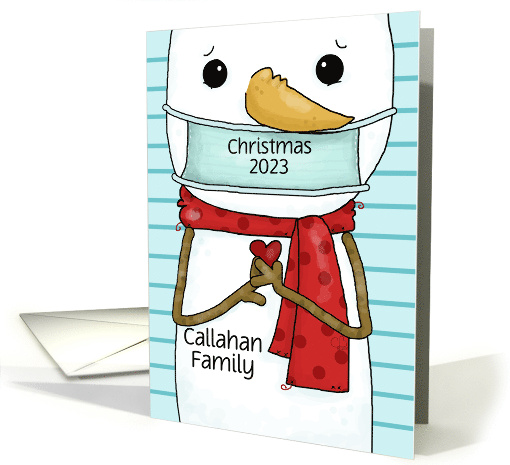 Custom Merry Christmas to Callahan Family Snowman in Face... (1644110)