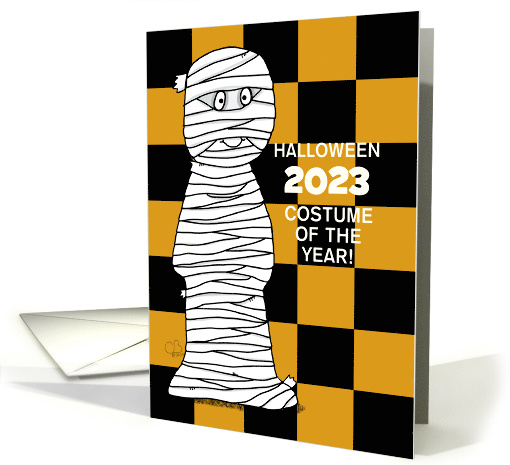 Customizable Halloween 2023 After COVID19 TP Mummy Costume card