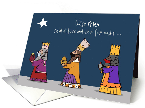Wise Men Social Distance Wear Masks Merry Christmas... (1649996)