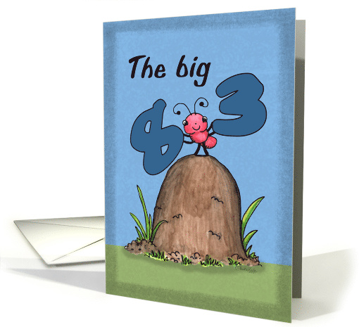 83rd Birthday The Big 8 3 Little Ant on Ant Hill card (1651058)
