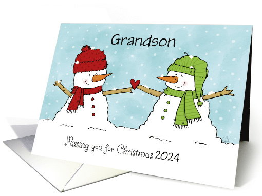 Customizable Missing You Christmas 2024 for Grandson... (1654170)
