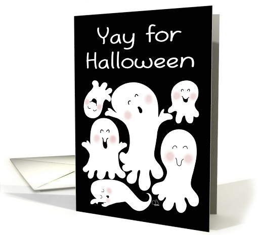 Friendly Ghost Pattern Yay for Halloween Happy Halloween... (1655984)